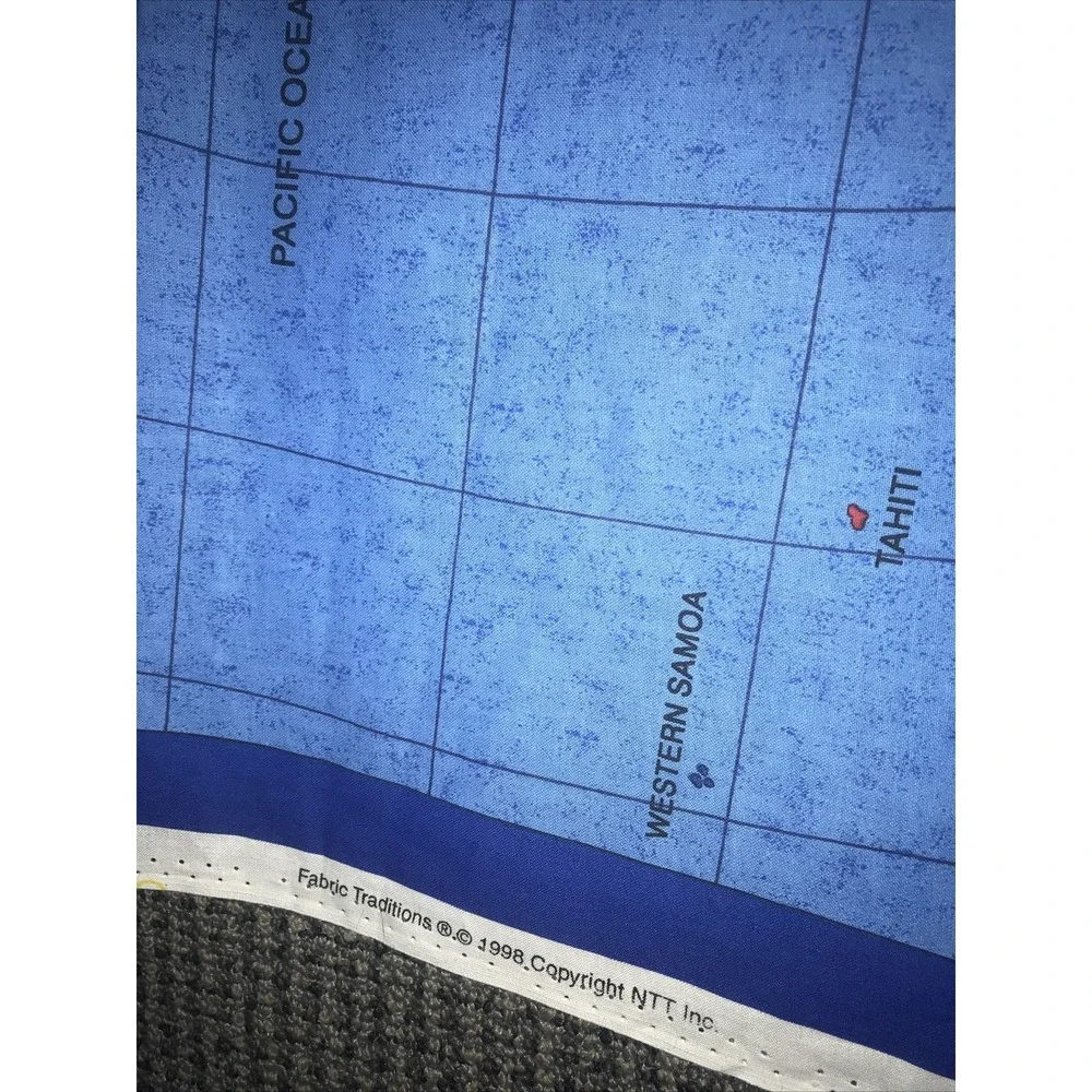Map Of The World Fabric 1998